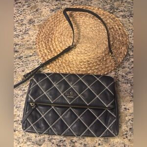 Kate Spade Black and Silver Crossbody Bag